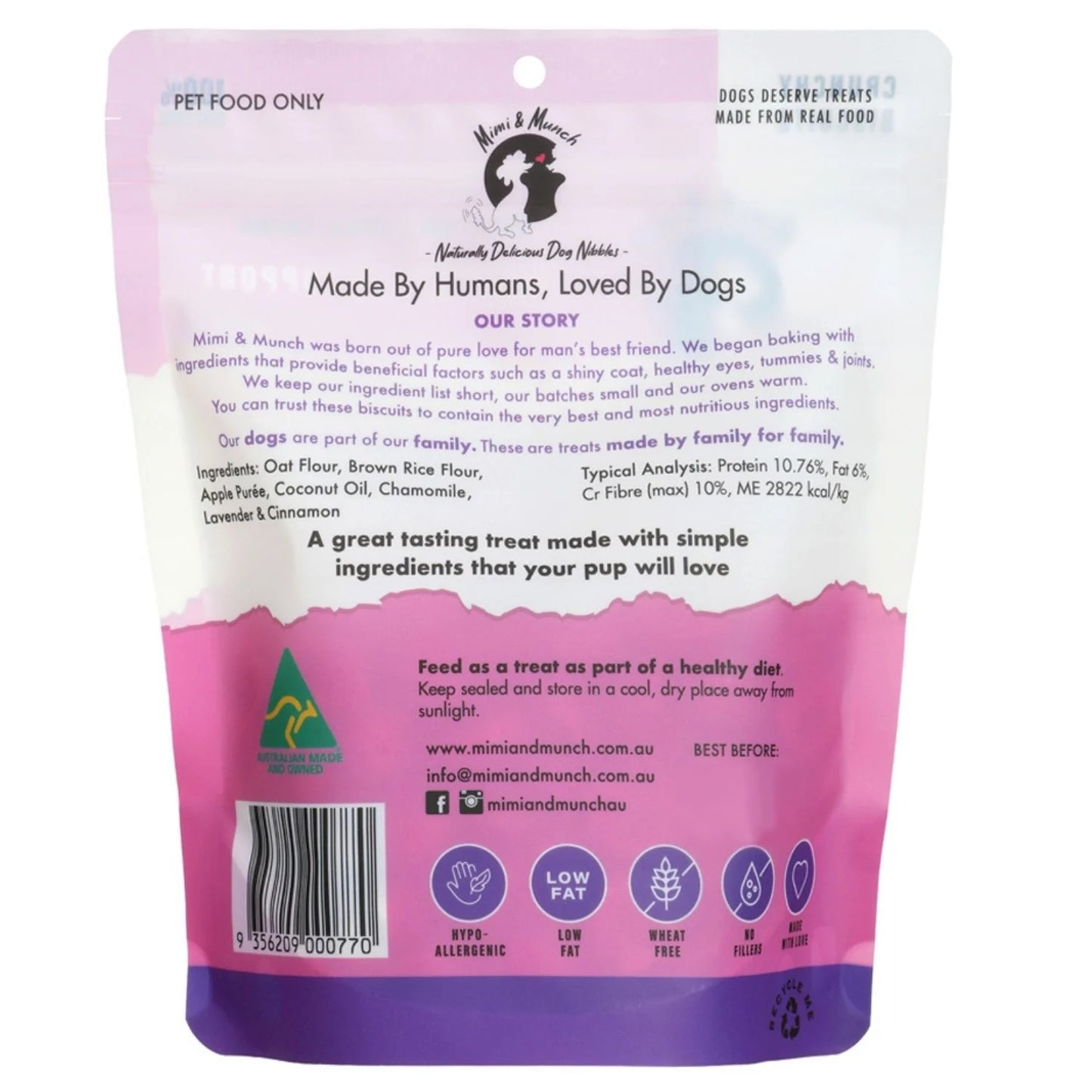 Mimi and Munch Bedtime Treats Dog Biscuits Dog Treats