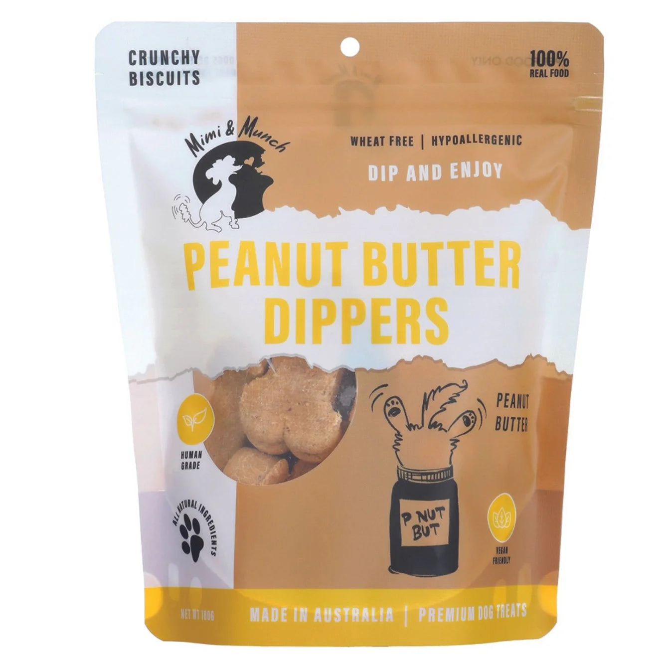 Mimi and Munch Peanut Butter Dippers Dog Biscuits Dog Treats