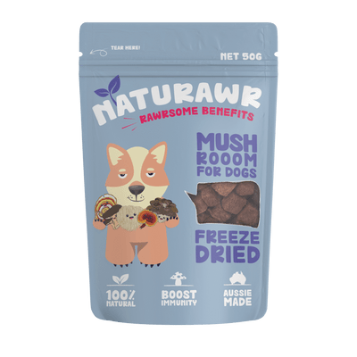 Naturawr Freeze-Dried Dog Treats Mushroom with Kangaroo 50g