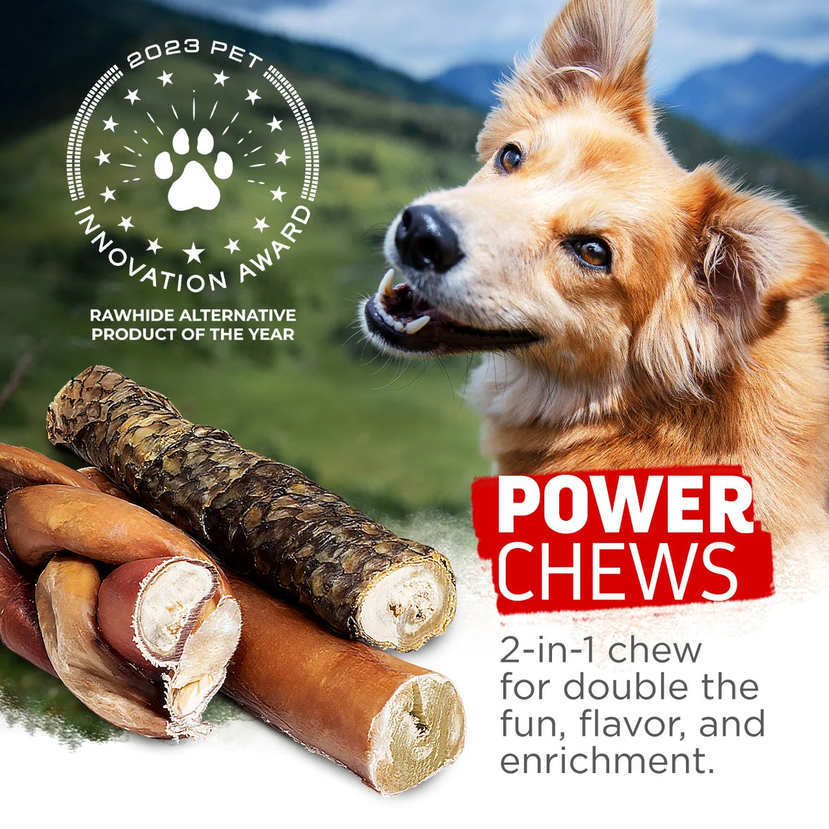Natural Farm Dog Treat 6" Standard Power Bully Stick 15cm 5Pack