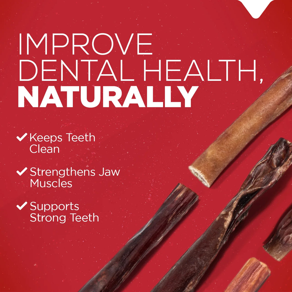 Natural Farm Dog Treat 6" Standard Power Bully Stick 15cm 5Pack