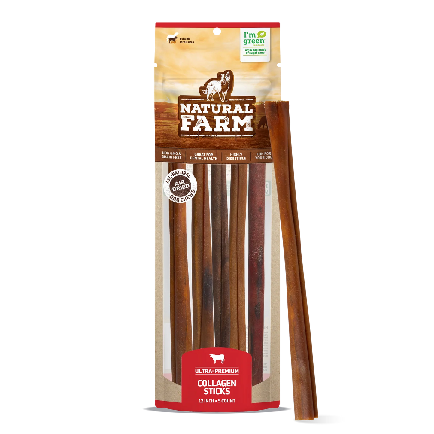 Natural Farm Dog Treat Collagen Stick Large 5Pack