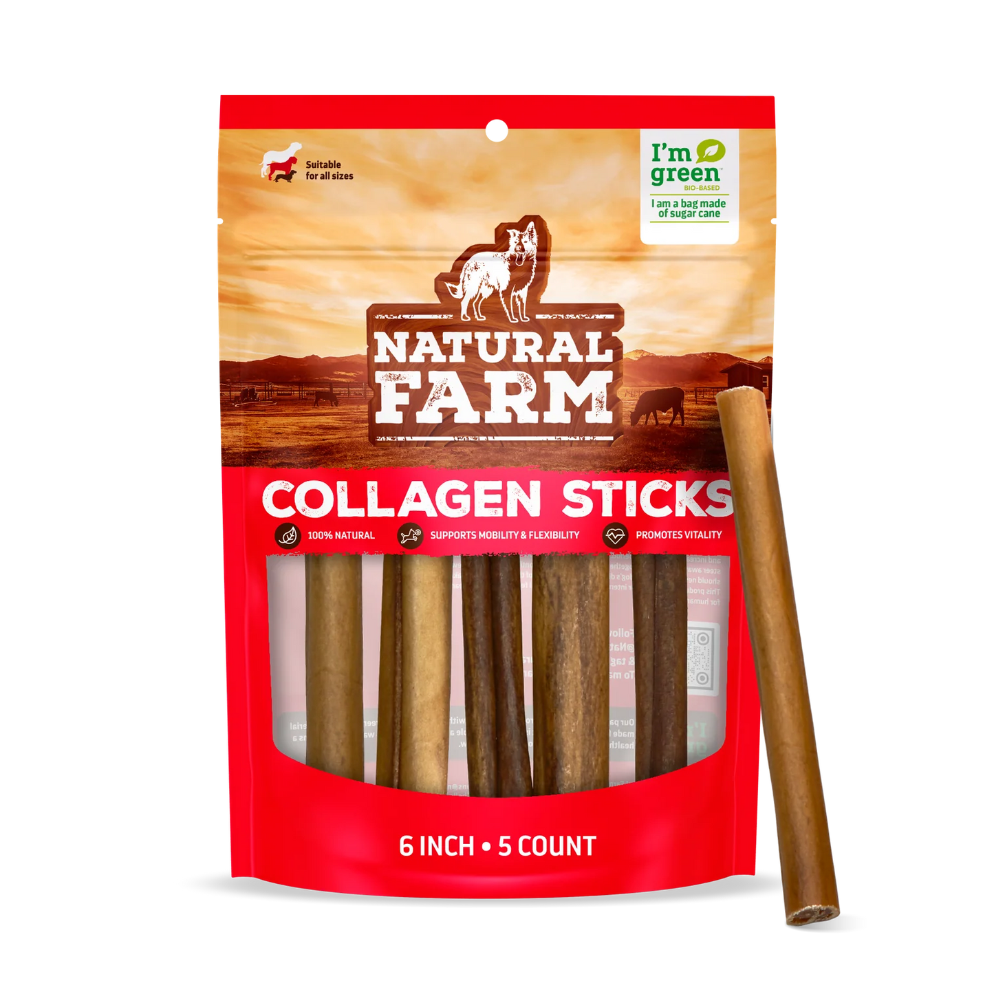 Natural Farm Dog Treat Collagen Sticks Regular 5Pack