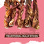 Natural Farm Dog Treat Triple Braided Bladder Sticks Large 5Pack