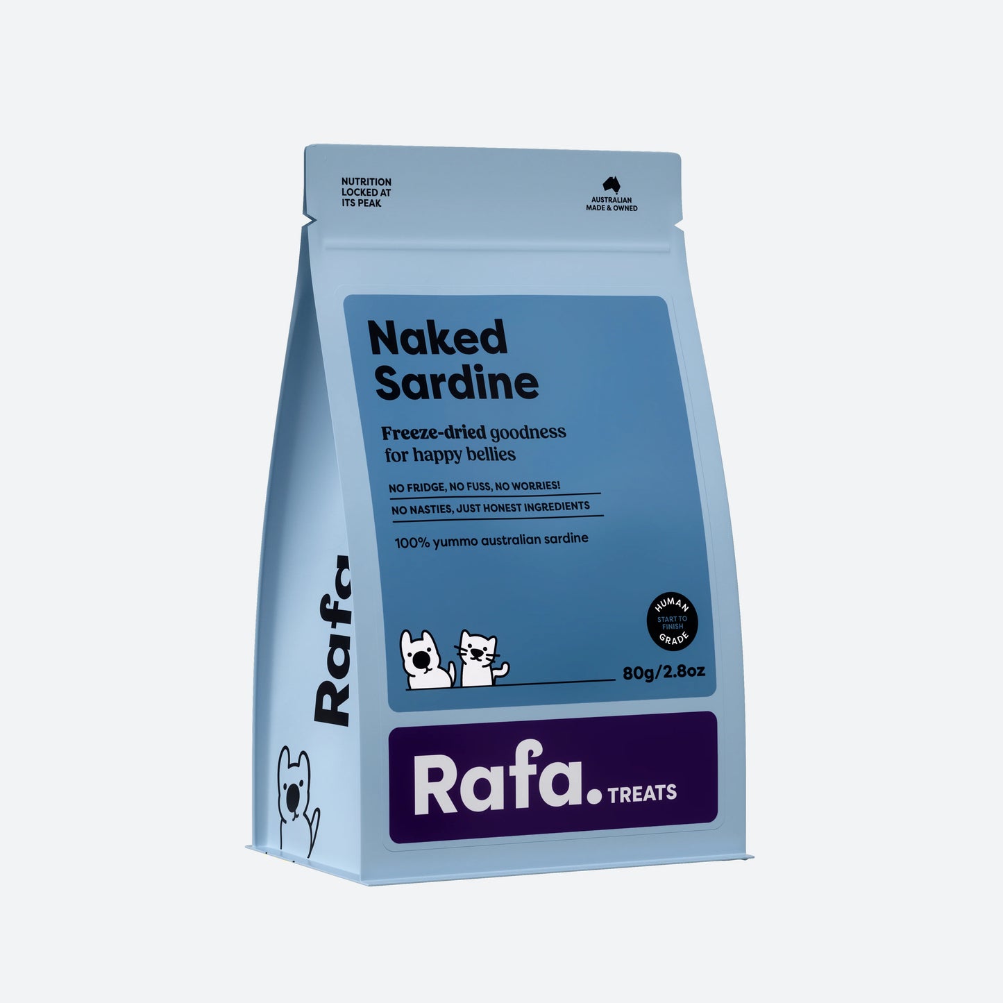 RAFA Raw Freeze-Dried Treats | Human-Grade Naked Sardine 80g