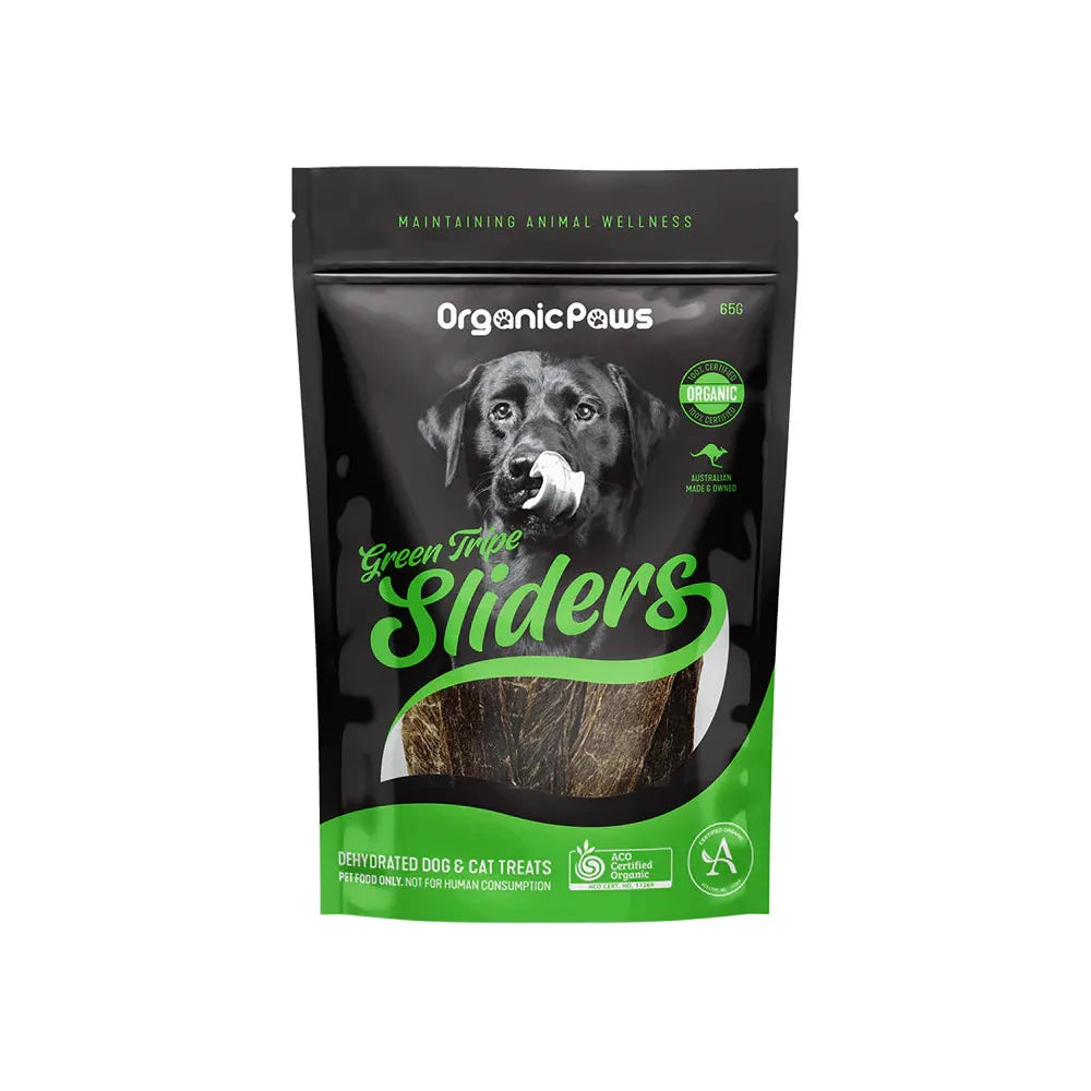 Organic Paws Green Tripe Sliders Dog Treats