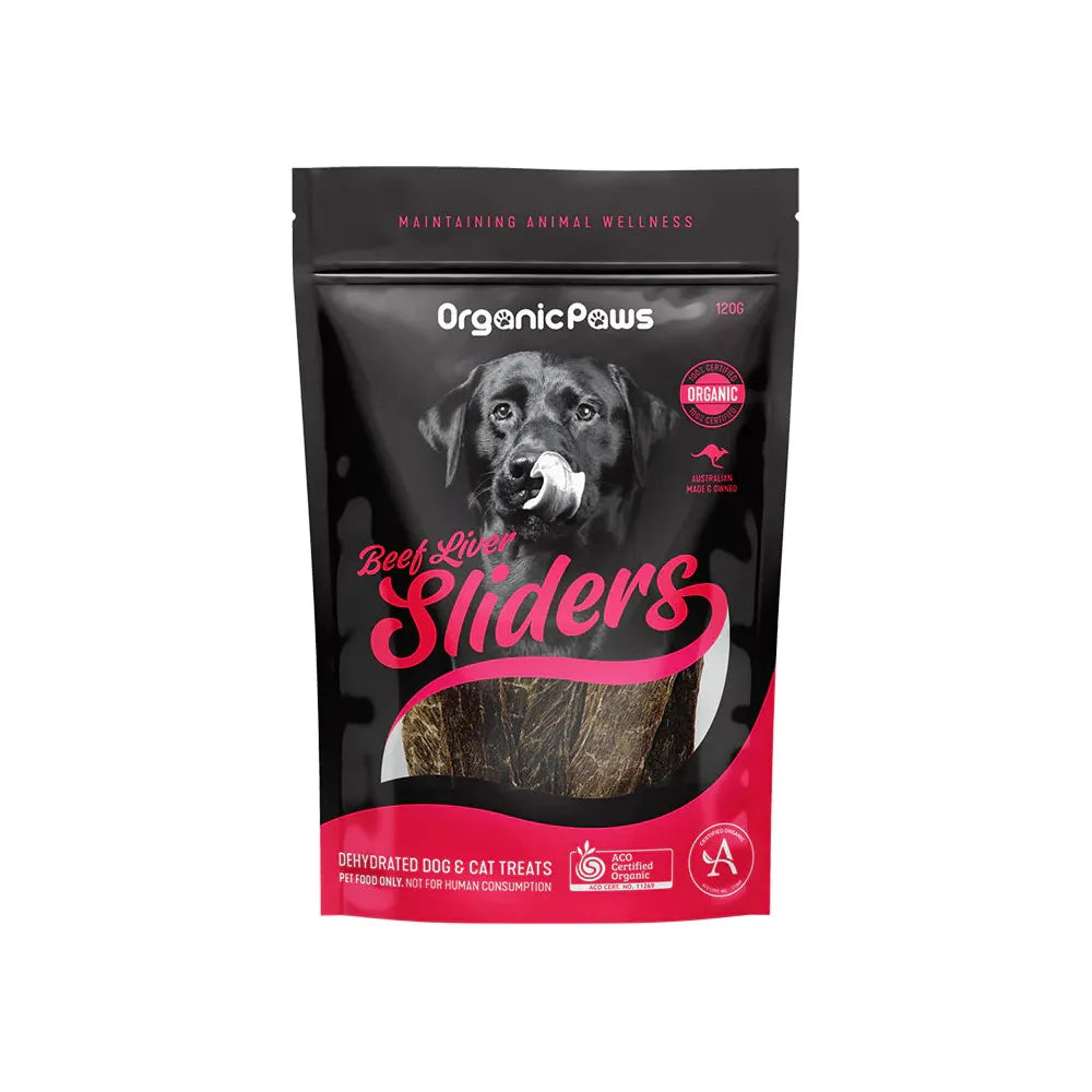 Organic Paws Beef Liver Sliders Dog Treats