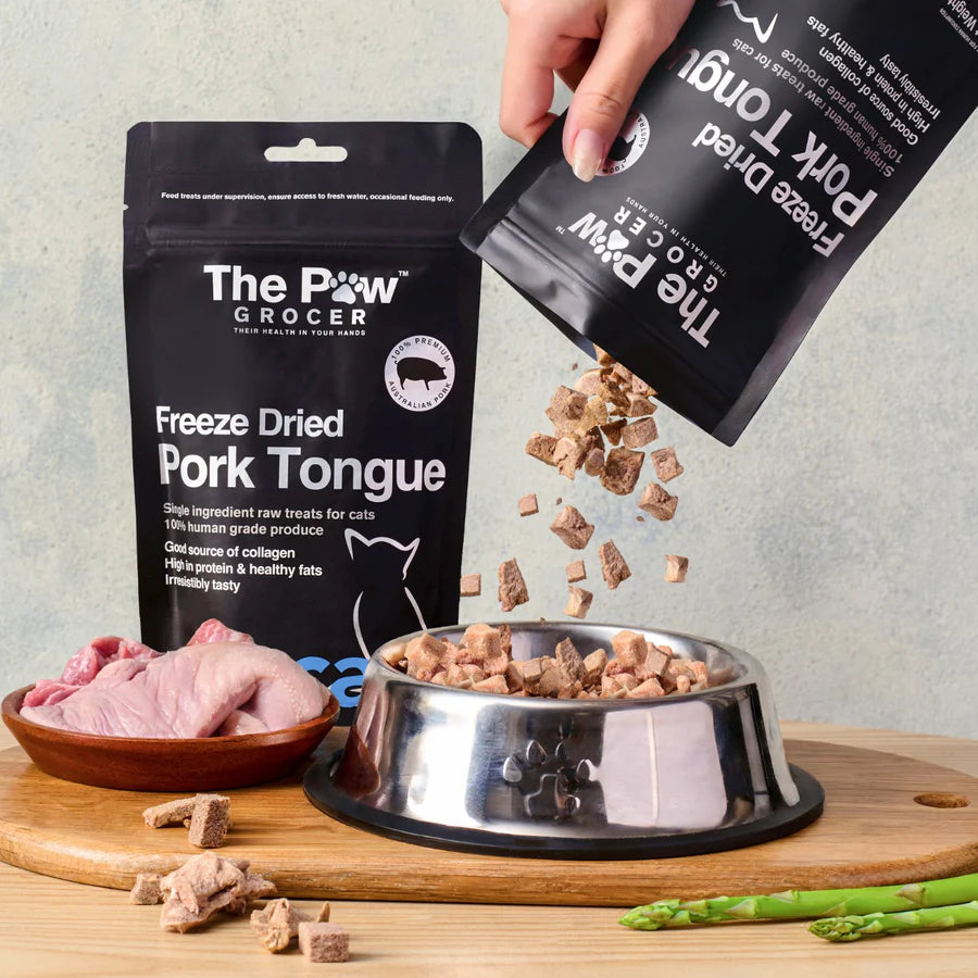 The Paw Grocer - Freeze Dried Pork Tongue For Cats 50g