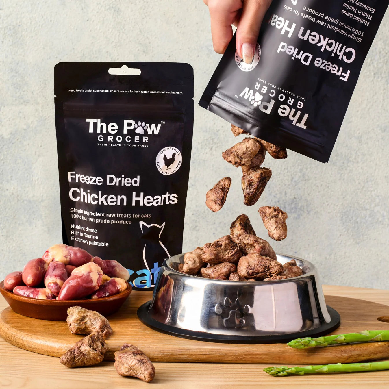 The Paw Grocer - Freeze Dried Chicken Hearts for Cats 50g