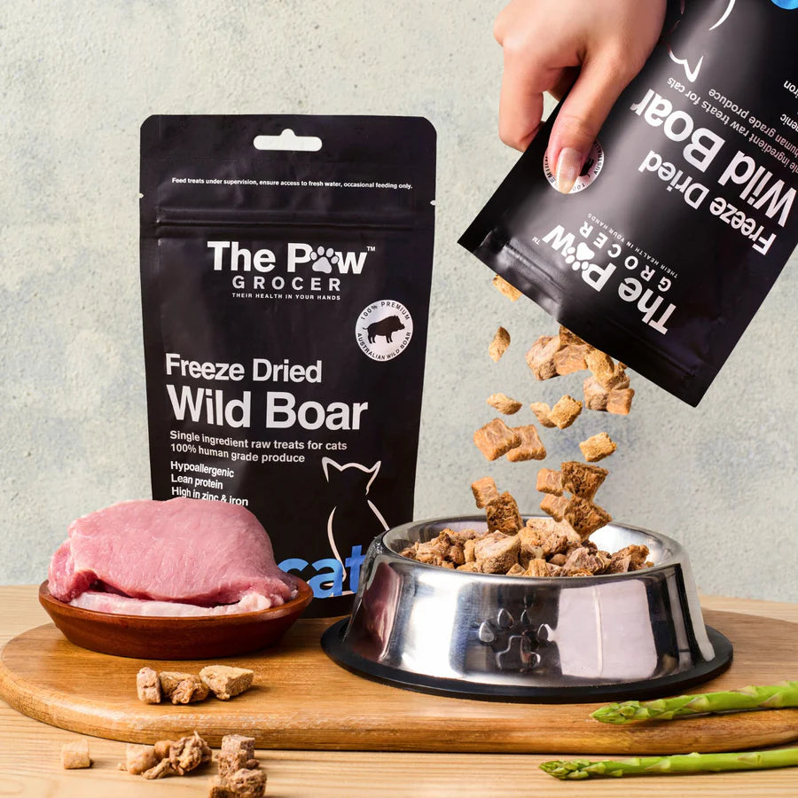The Paw Grocer - Freeze Dried Wild Boar For Cats 50g