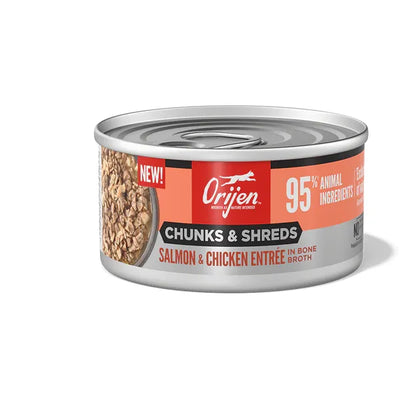 ORIJEN Cat Wt Food CHUNKS & SHREDS - SALMON & CHICKEN ENTRÉE