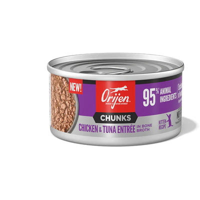 ORIJEN Cat Wt Food CHUNKS & SHREDS - Chicken & Tuna Recipe for Kittens