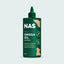 Green bottle of NAS Omega Oil Salmon for dogs and cats on a light gray background
