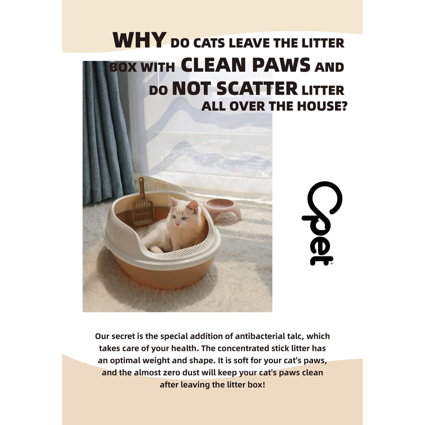 Opet Tofu Bentonite Mix Clumping Cat Litter