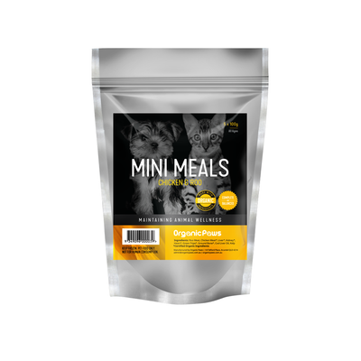 Organic Paws Mini Meals Chicken & Roo Raw Pet Food 500g