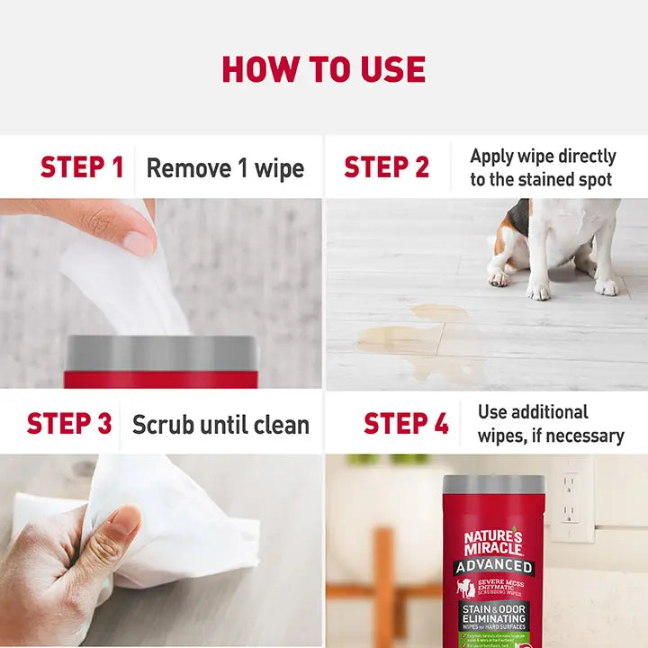 Nature's Miracle Stain and Odor Eliminating Wipes 30pcs