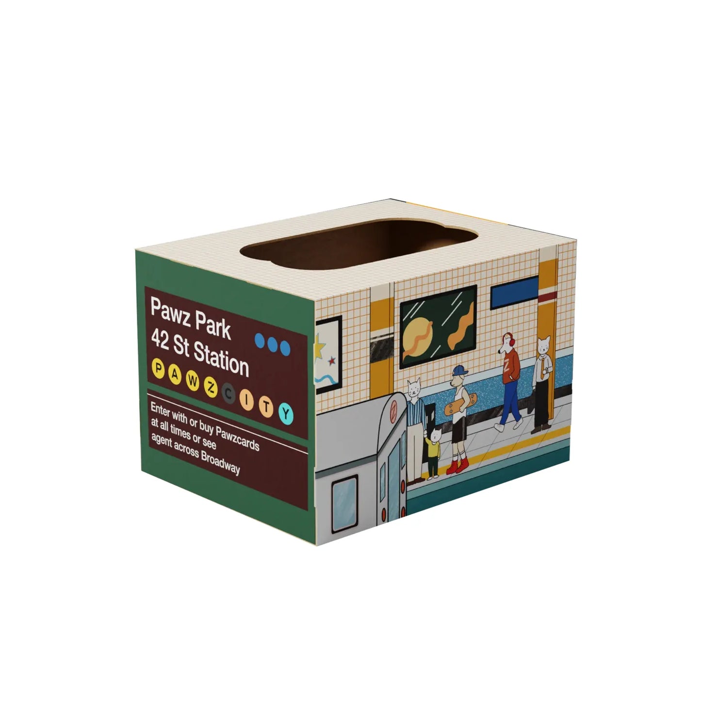 PAWZCITY Cat Scratcher House - New York Subway