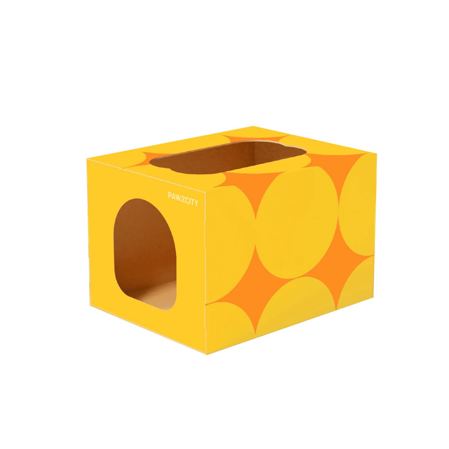 PAWZCITY Cat Scratcher House - Yellow