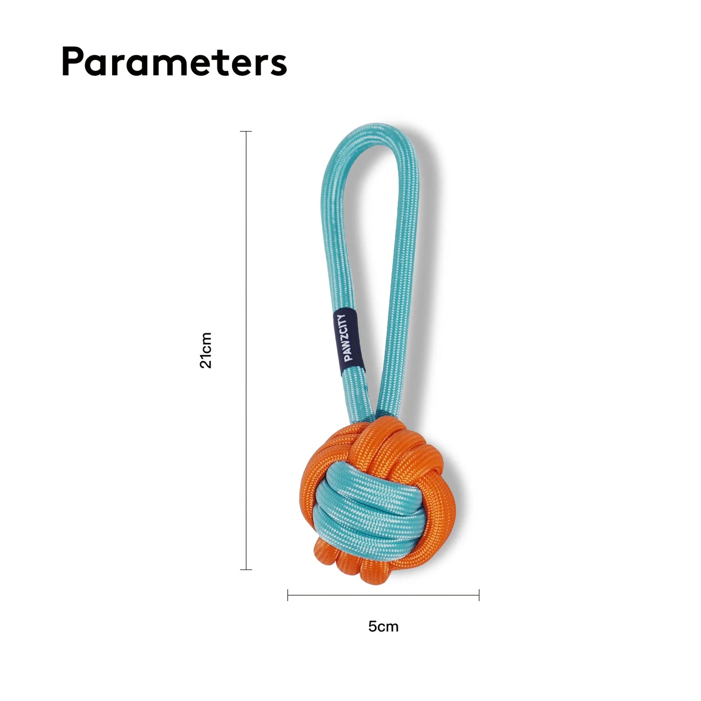 PAWZCITY Interactive Rope Ball With Loop - Taro