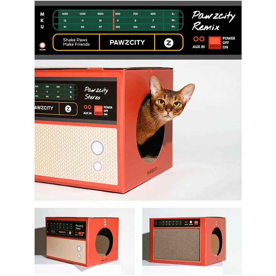 PAWZCITY Vintage Speaker Cat Scratching House - Style A