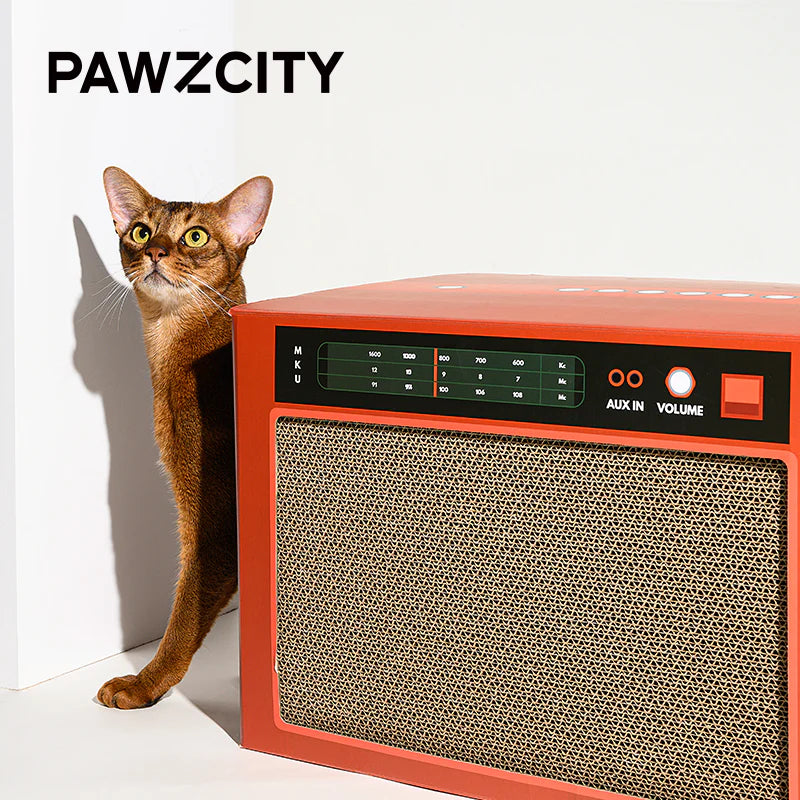 PAWZCITY Vintage Speaker Cat Scratching House - Style A