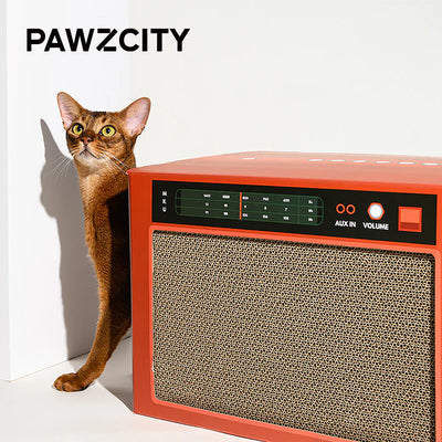 PAWZCITY Vintage Speaker Cat Scratching House - Style A