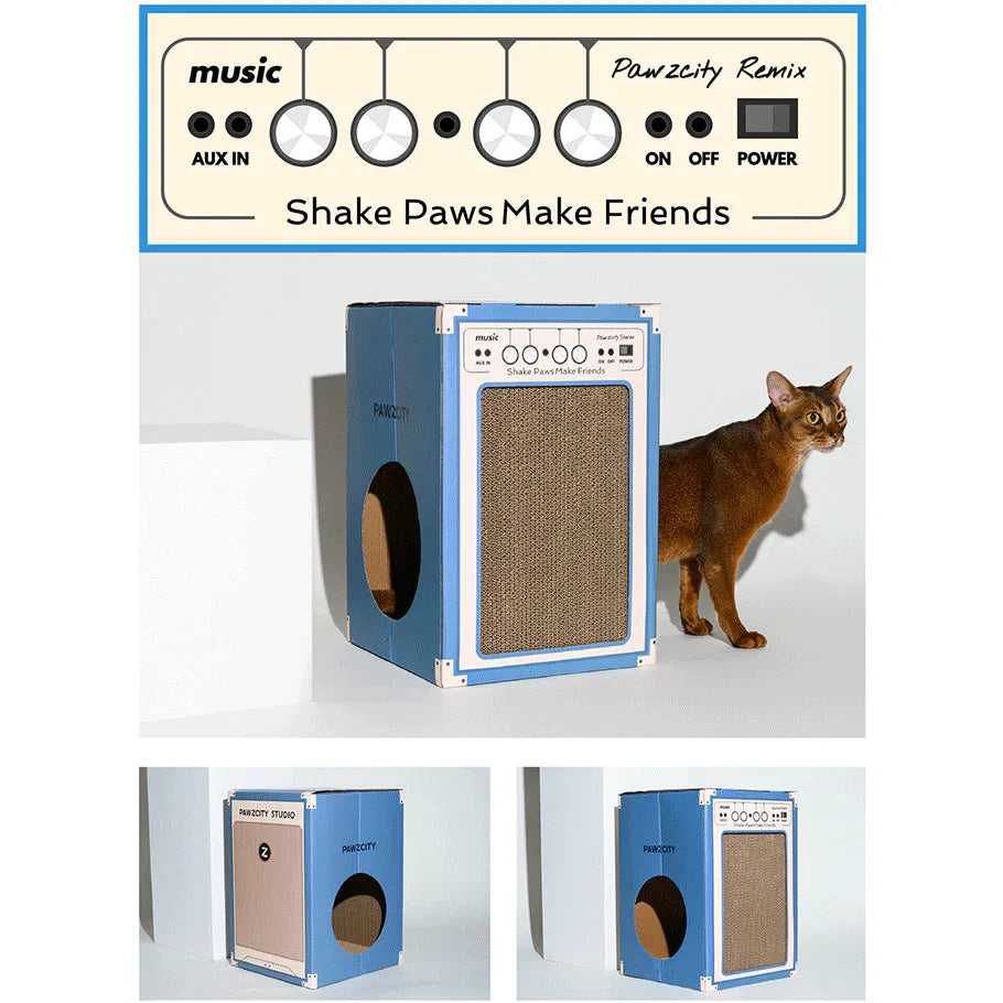 PAWZCITY Vintage Speaker Cat Scratching House - Style B