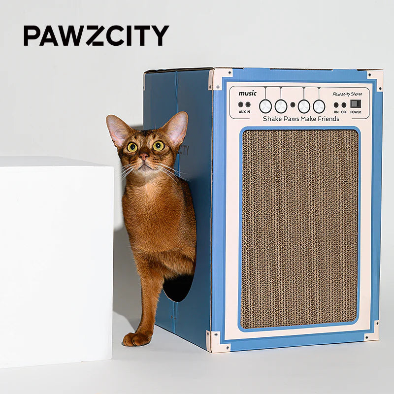 PAWZCITY Vintage Speaker Cat Scratching House - Style B