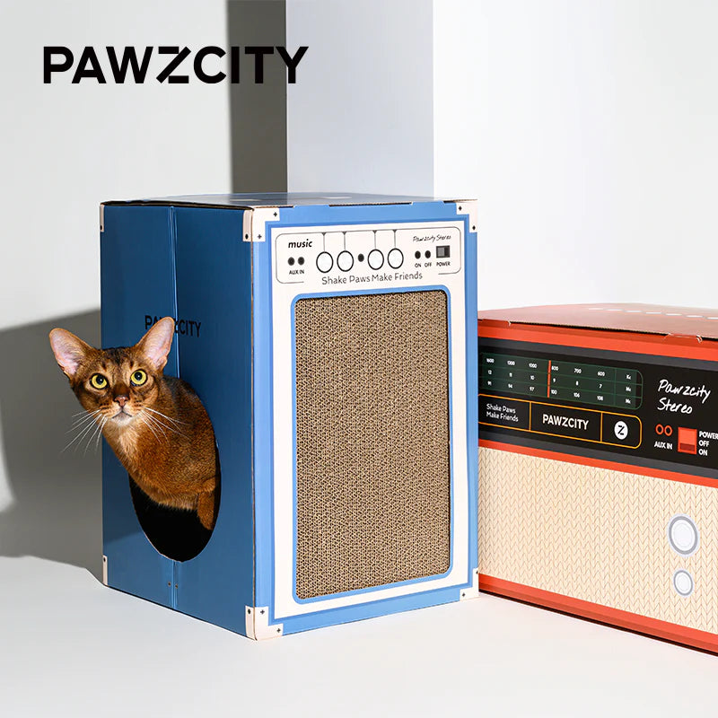 PAWZCITY Vintage Speaker Cat Scratching House - Style B