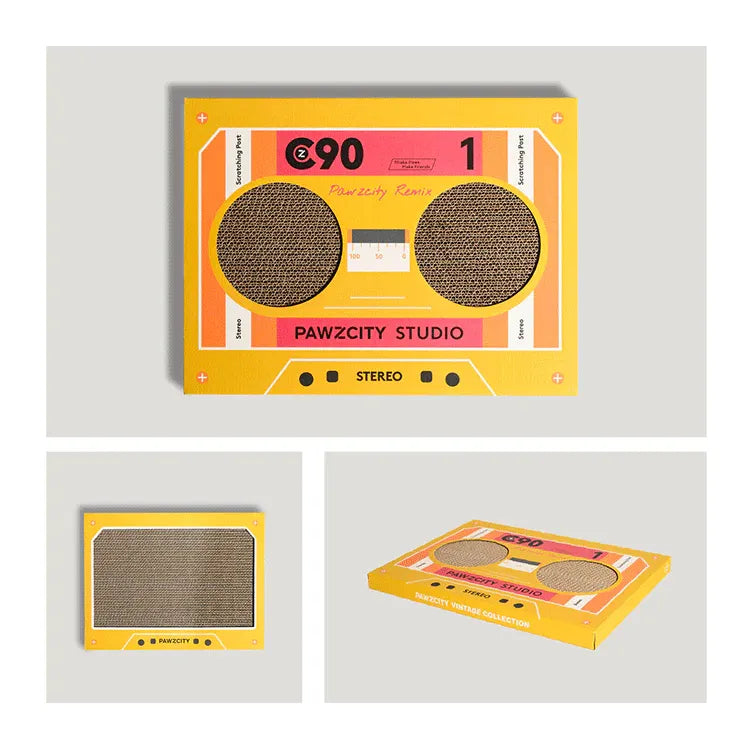 PAWZCITY Vintage Tape Cat Scratching Board - Style B