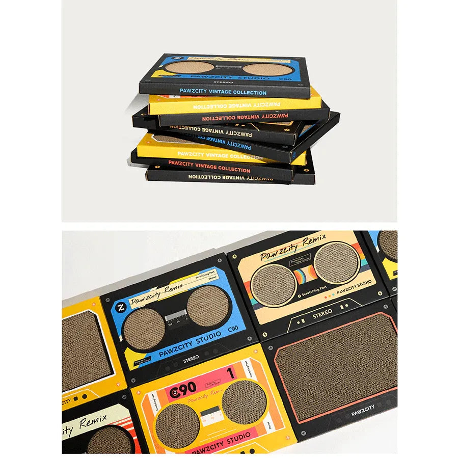 PAWZCITY Vintage Tape Cat Scratching Board - Style B