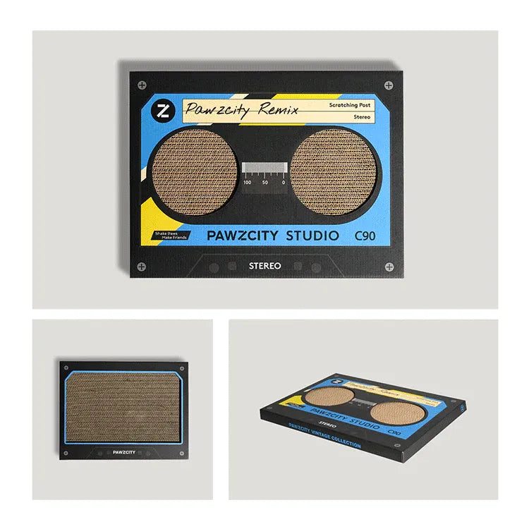 PAWZCITY Vintage Tape Cat Scratching Board - Style D