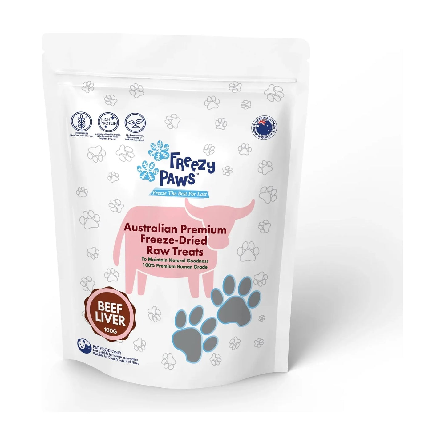 Freezy Paws - Freeze-Dried Beef Liver Raw Treats 100g