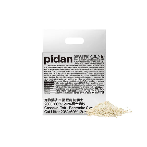 PIDAN Cassava & Tofu & Bentonite Cat Litter 2.4kg/6L