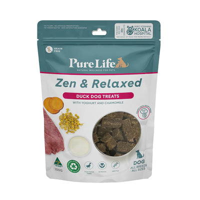 Pure Life Zen & Relax Duck Dog Treats 100g