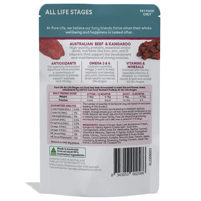 Pure Life Cat Wet Food Australia Beef & Kangaroo Pate