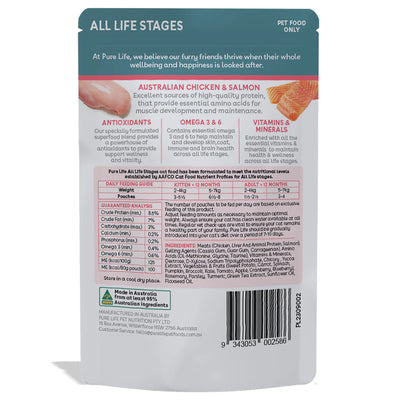 Pure Life Cat Wet Food Australia Chicken & Salmon Pate