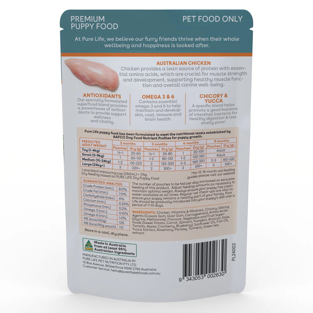 Pure Life Puppy Wet Food Australia Chicken Pate