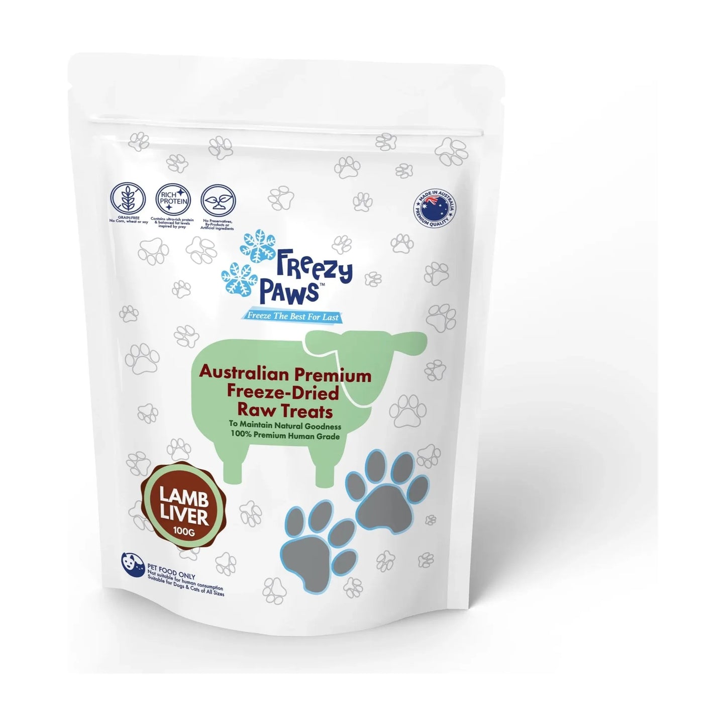 Freezy Paws - Freeze-Dried Lamb Liver Raw Treats 100g