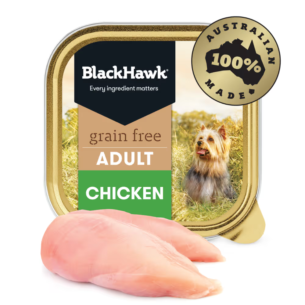 Black Hawk Dog Wet Food Grain Free Chicken Trays