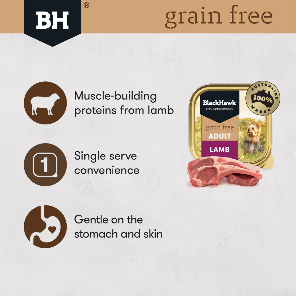 Black Hawk Dog Wet Food Grain Free Lamb Trays