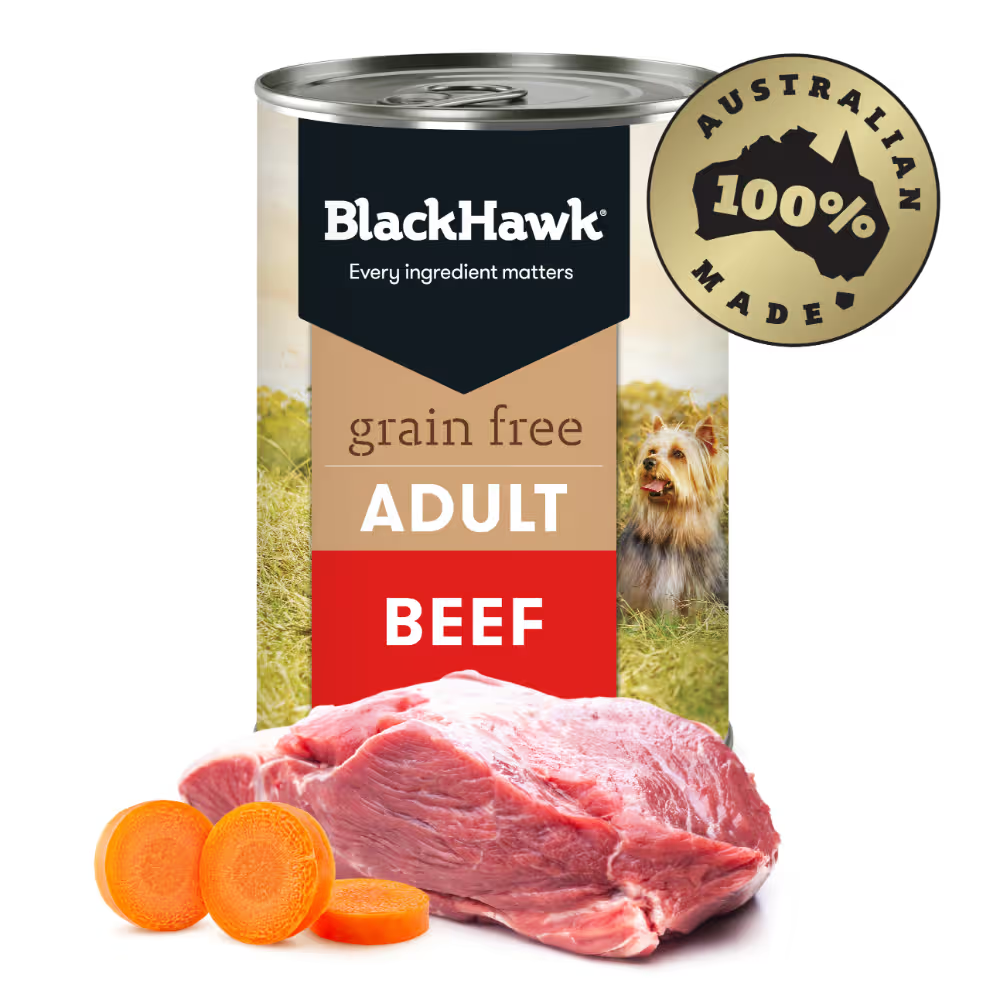 Black Hawk Dog Wet Food Grain Free Beef Cans
