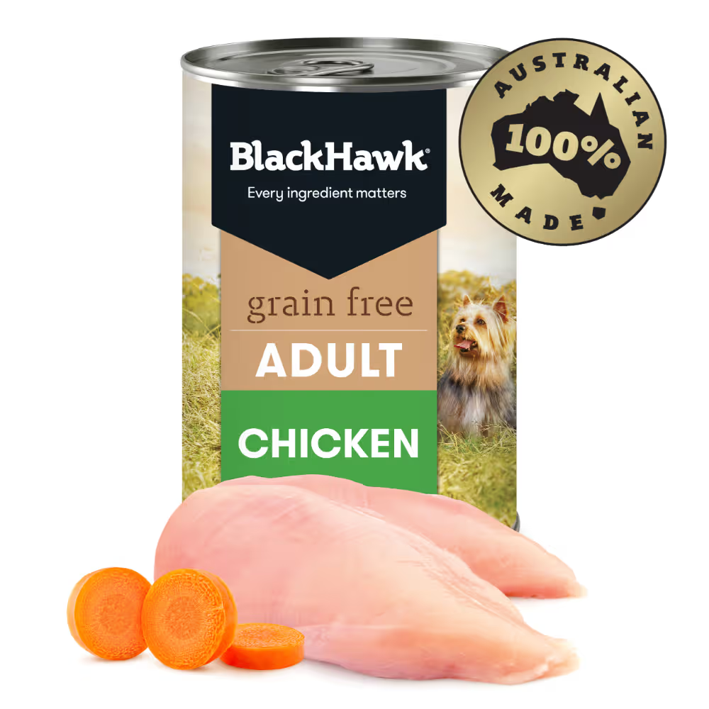 Black Hawk Dog Wet Food Grain Free Chicken Cans