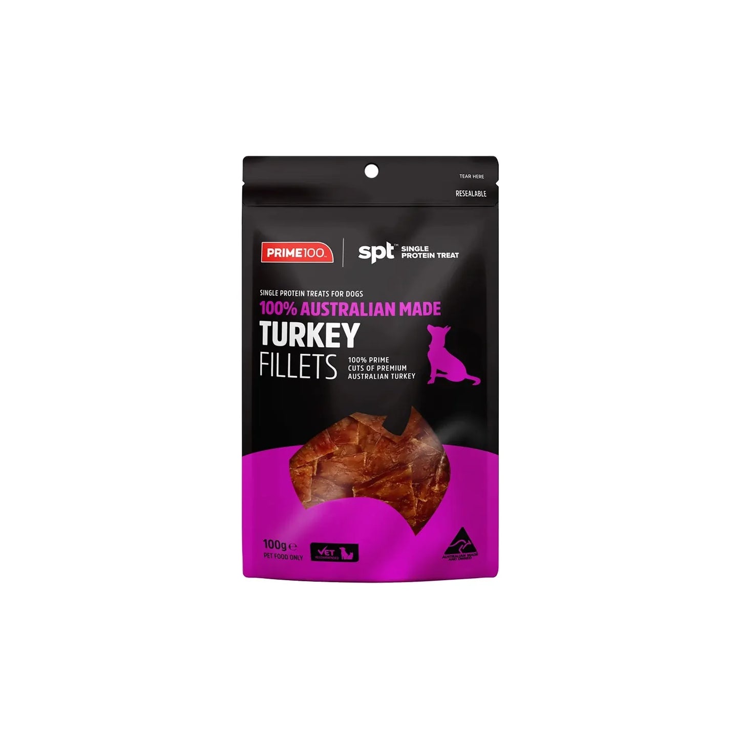 Prim100 - SPT™ Fillet Turkey Dog Treats 100g