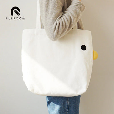 PURROOM Chick Canvas Tote Bag Large (For Human)