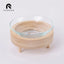 PURROOM Premium Glass Pet Bowl - Wood Stand