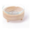 PURROOM Premium Glass Pet Bowl - Wood Stand