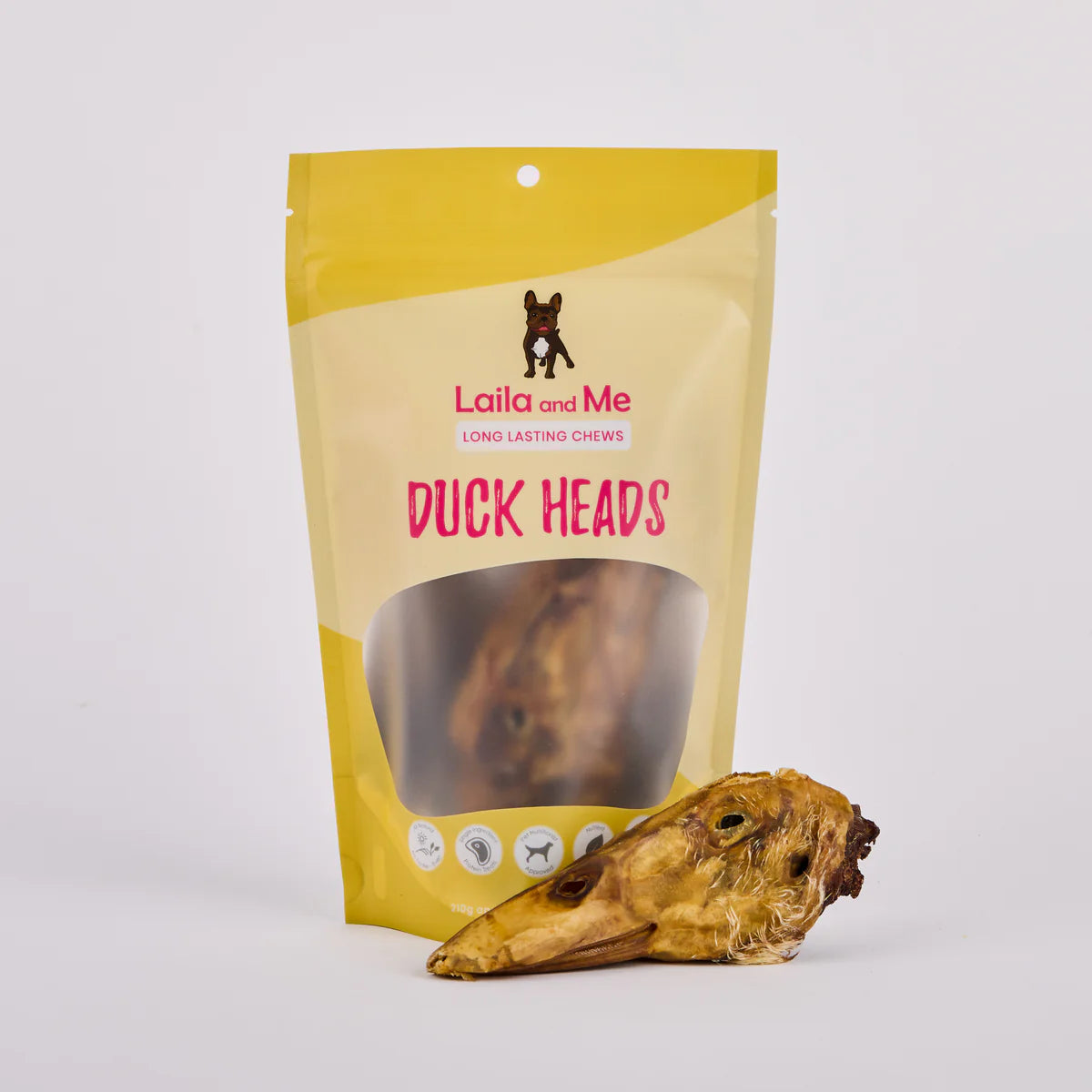 Laila and Me Dog Treat Dehydrated Duck Heads 90g