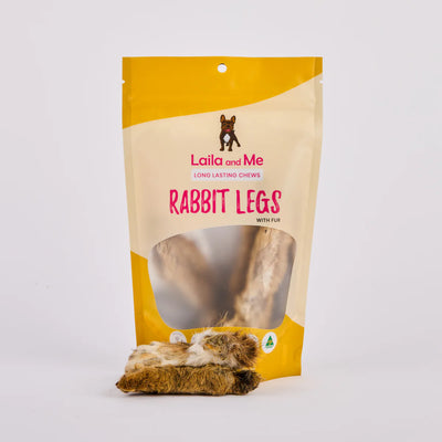 Laila and Me Dog Treat Wild Rabbit Legs 6 Pack