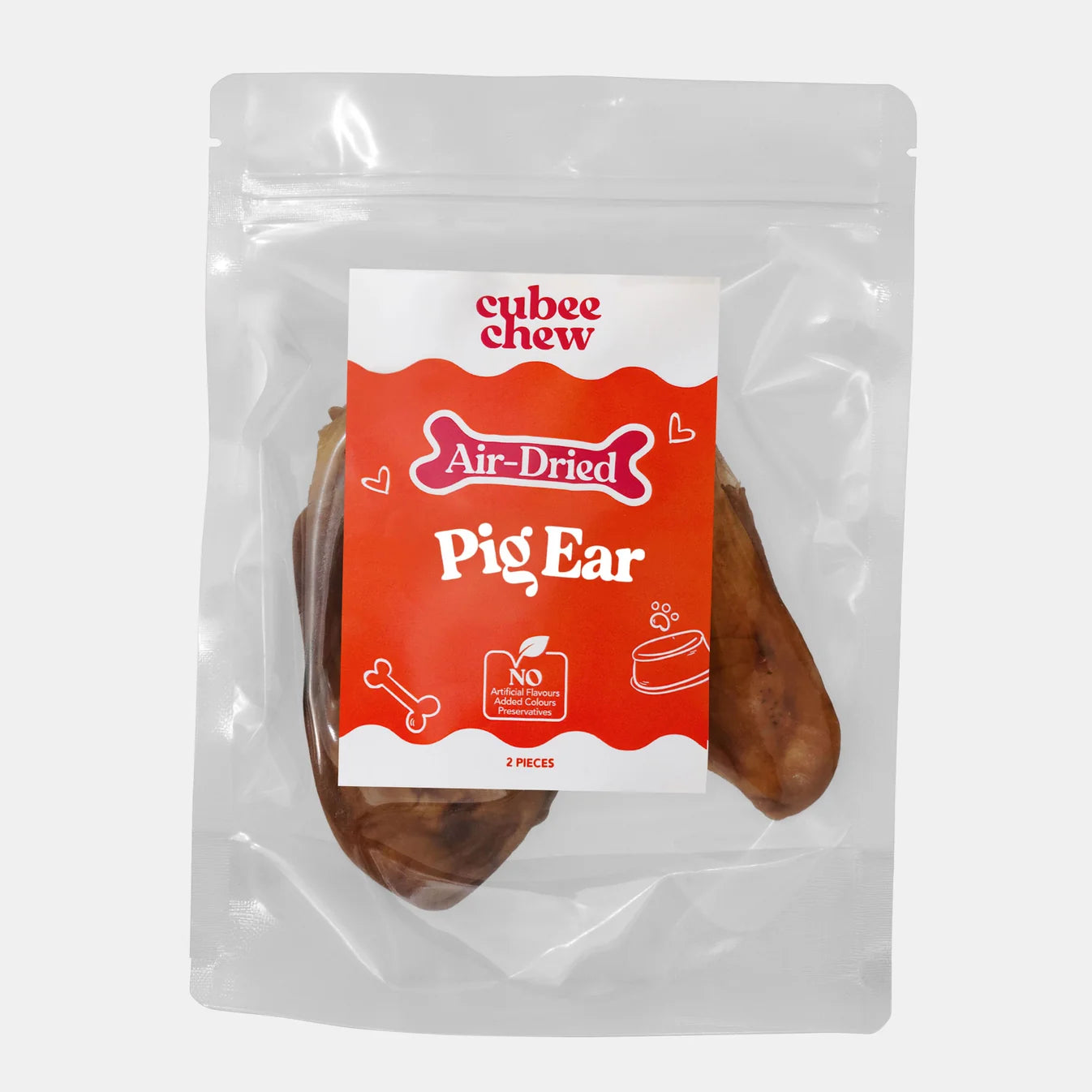 Cubee Chew Dog Treats Air-Dried Pig Ear 2pcs